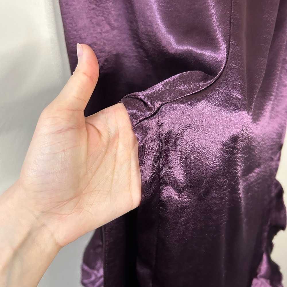 Free People Chasing Love Ruffle Satin Pyjamas - Picture 11 of 15